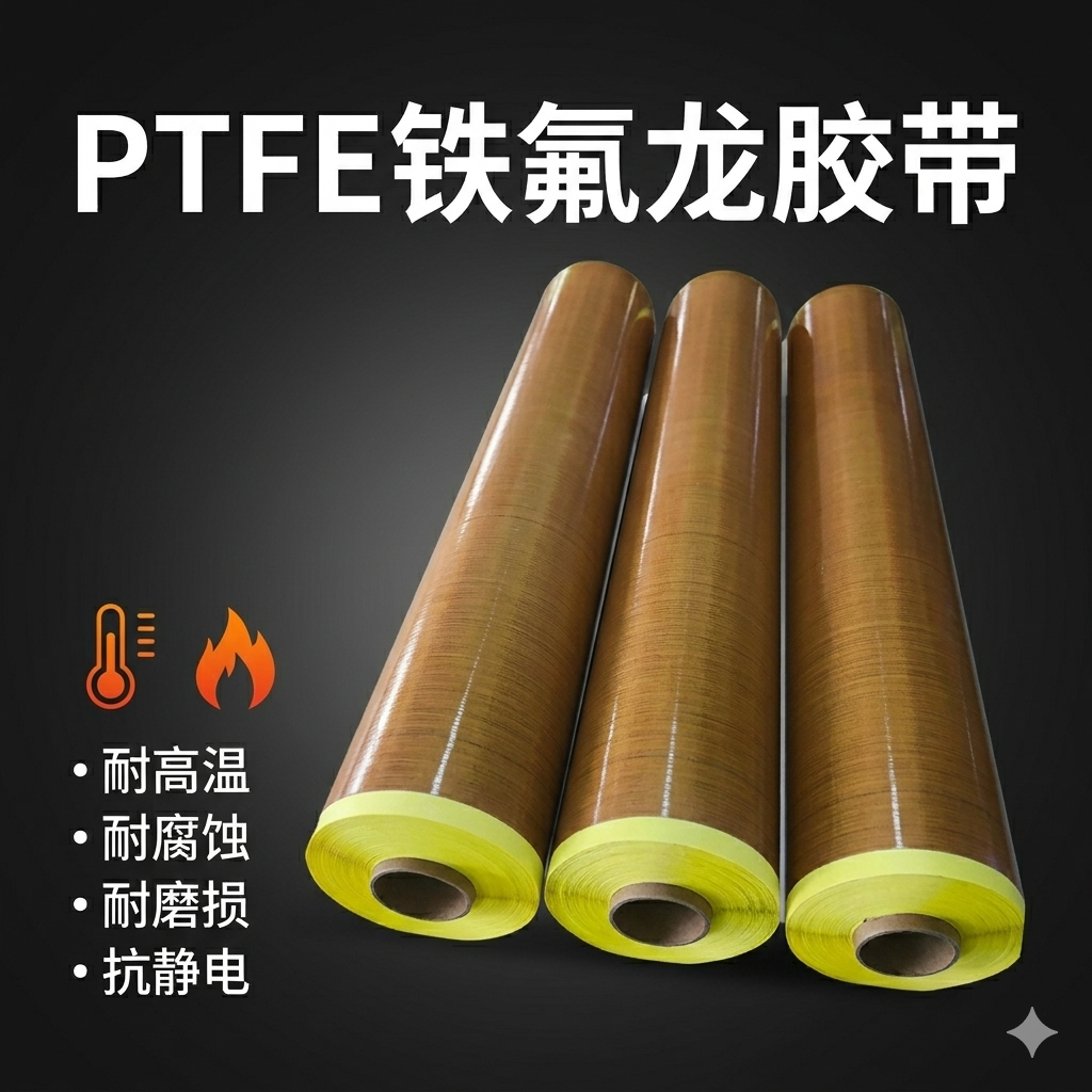 铁氟龙高温布0.18-0.3厚不粘特氟龙密封隔温300度铁氟龙高温胶布