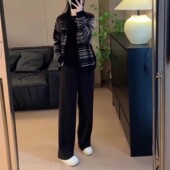 慵懒风休闲外套直筒长裤 新款 显瘦女 bell秋季 日本portney