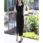 白色衬衫 日本portney 时尚 新款 马甲背心连衣裙显瘦女 bell秋季