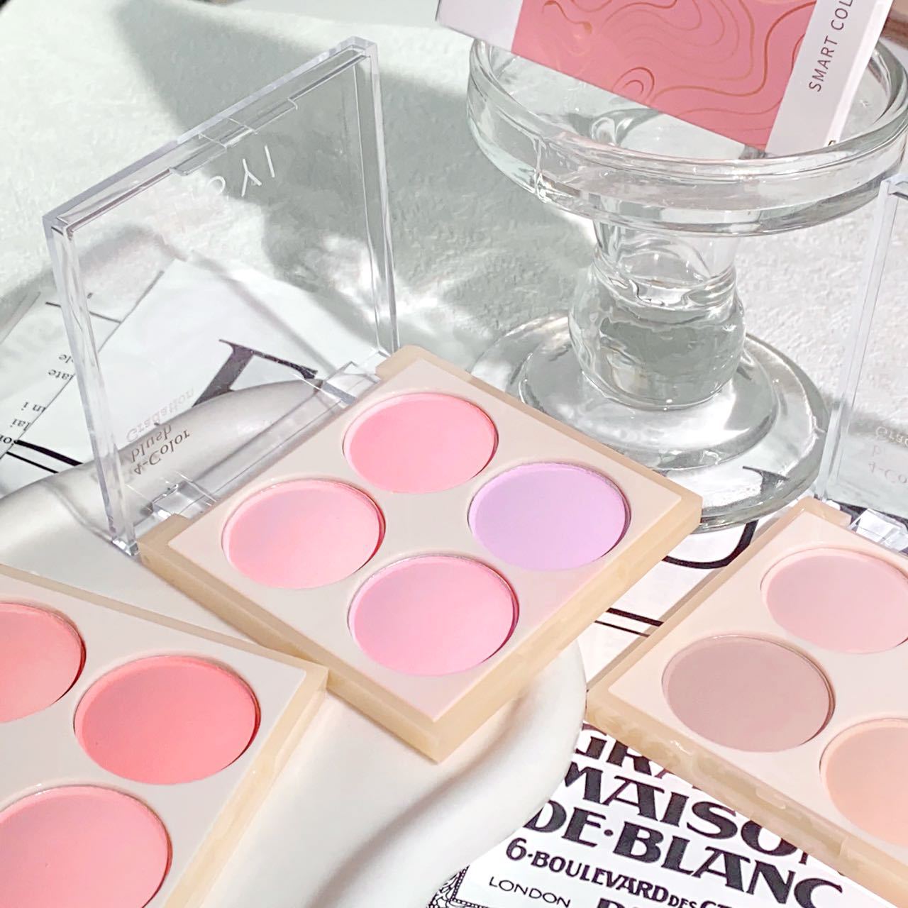 新款推荐hisyi灵动色彩四色腮红自然欲哑光学生党淡妆腮提亮新手