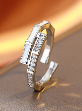 英国设计师cherry kitty竹节戒指女开口韩系小众设计感ins洋气