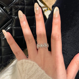 日本portney bells925银蕾丝花环戒指女气质复古轻奢精致镂空