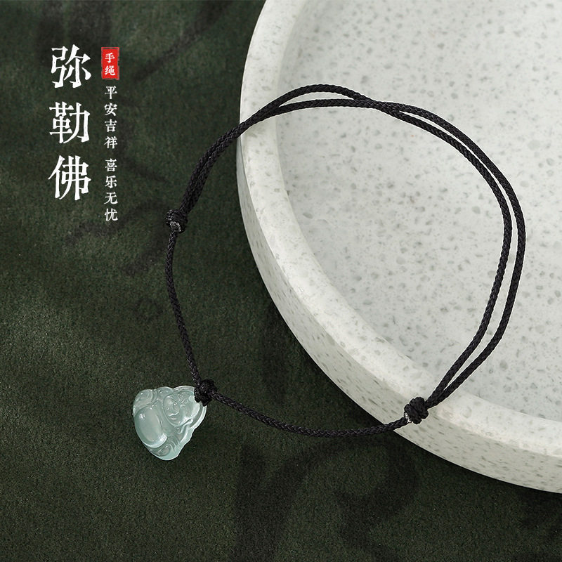 日本Portney Bell喜笑颜开大肚佛极细手绳女ins简约小众设计手工