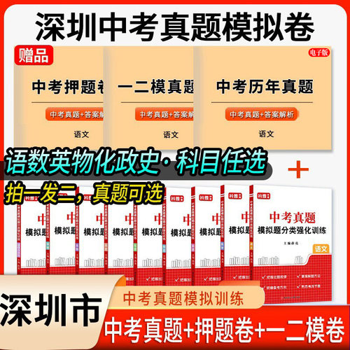 2027深圳市中考真题模拟分类卷