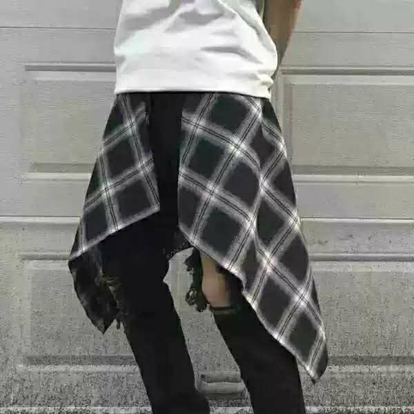 街舞美式下摆裙男女国潮腰部系带休闲裤