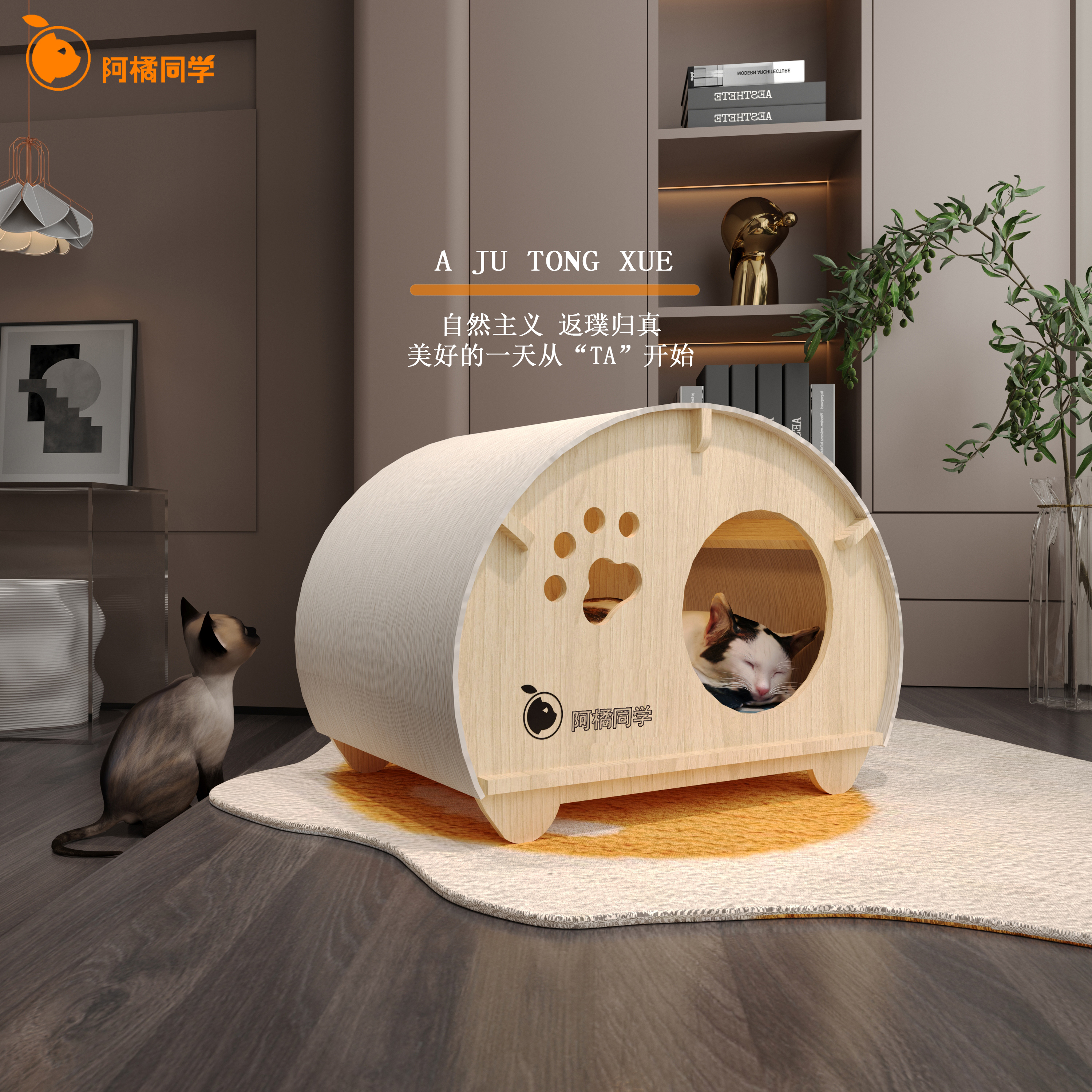 猫房子猫窝猫爬架可爱封闭式四季