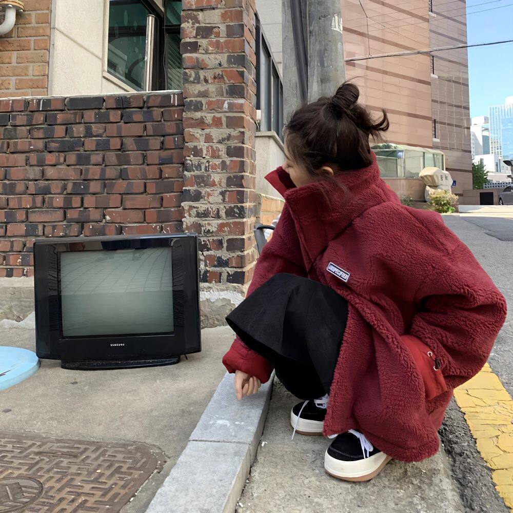 双面穿秋冬仿羊羔绒绒茸