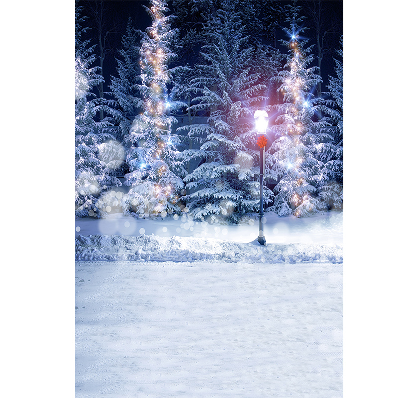 冰雪奇缘雪景圣诞背景布冬季冬天外景儿童写真照相馆拍摄婚纱影楼摄影背景布PP纸无纺布加厚卷发物无折痕