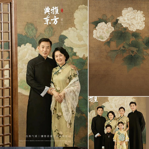 复古油画背景布婚纱摄影