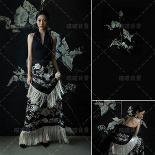 新中式 2725 苗族少数民族中国风少女写真拍照背景布影棚室内东方绮梦氛围高级感女孩小众民国复古异域纸MH