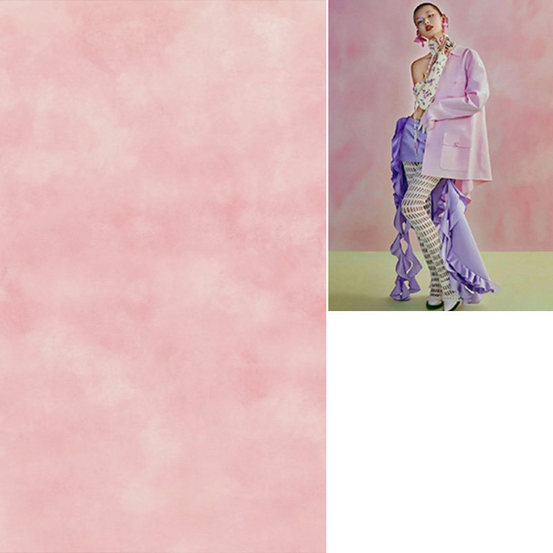 粉色肌理模特少女影楼婚纱摄影背景布工作室个性创意商拍人物肖像油画