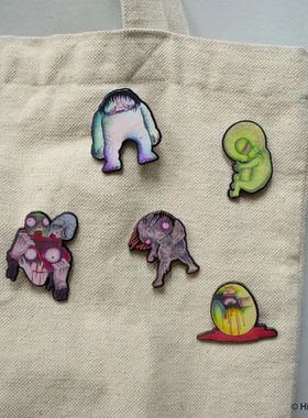 【Unbox】日野日出志正版联名徽章谷子现货