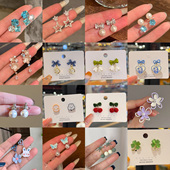 轻奢耳夹无耳洞珍珠耳钉2025新款 高级感蝴蝶结耳饰流苏耳环 爆款