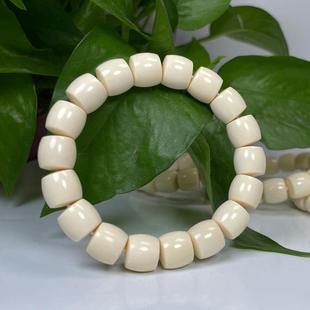 巧匠猛犸手串中国风直切手串天然猛犸象牙满纹单圈佛珠文玩手链