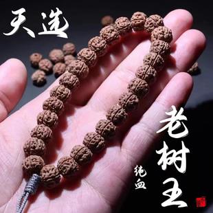 收藏级纯血老树王小金刚菩提子手串单圈原籽爆肉双龙纹男女手串
