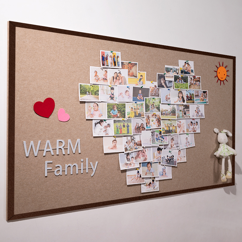 免打孔毛毡板照片墙房间装饰背景板记事板宿舍墙上定制挂墙留言板