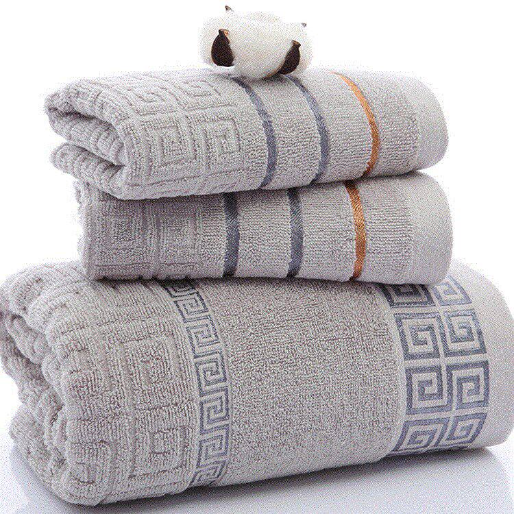 3Pcs Luxury Hotel Cotton Bath Towel Set Hand Face Towel 浴巾