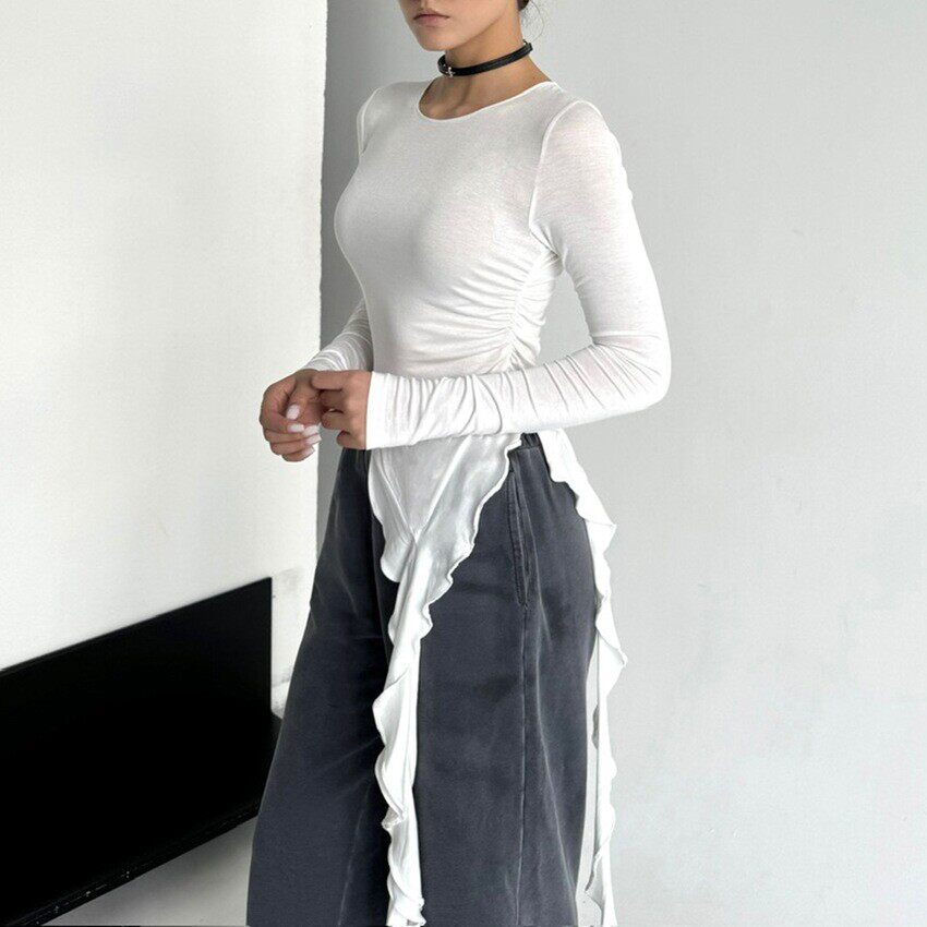 WhiteT-sr欧美新款纯色