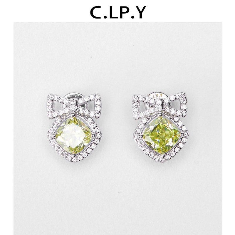 [3折]C.LP.Y蝴蝶结方块满钻耳环新款轻奢高级气质设计感耳饰耳钉,饰品/流行首饰/时尚饰品新,耳环,淘宝优惠券,粉丝福利购,淘宝优惠卷