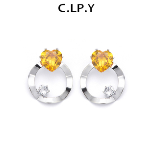 C.LP.Y爱心钻圆环耳环耳饰耳坠女原创设计小众高级感百搭 3折