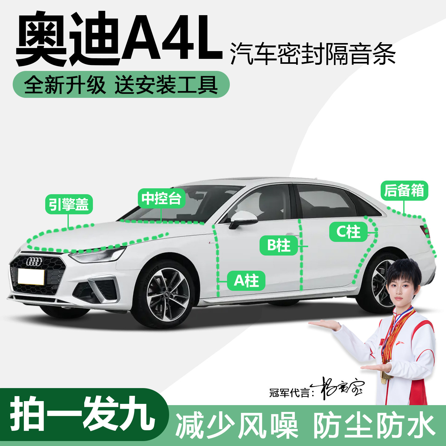 奥迪A4/L专用防尘静音降噪密封条