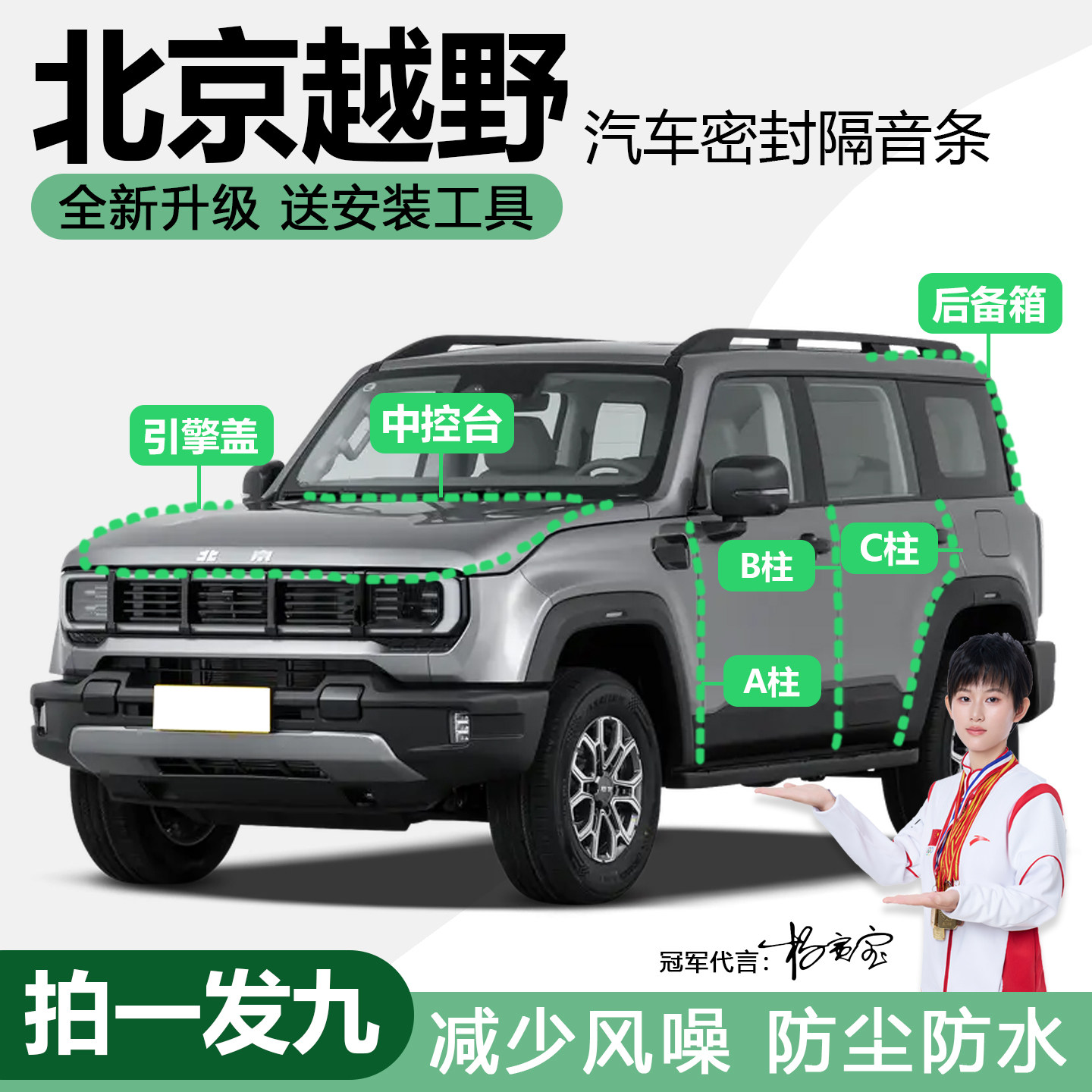 北京越野BJ30/BJ40/BJ60全车门密封条ABC柱中控台机盖后备箱隔音