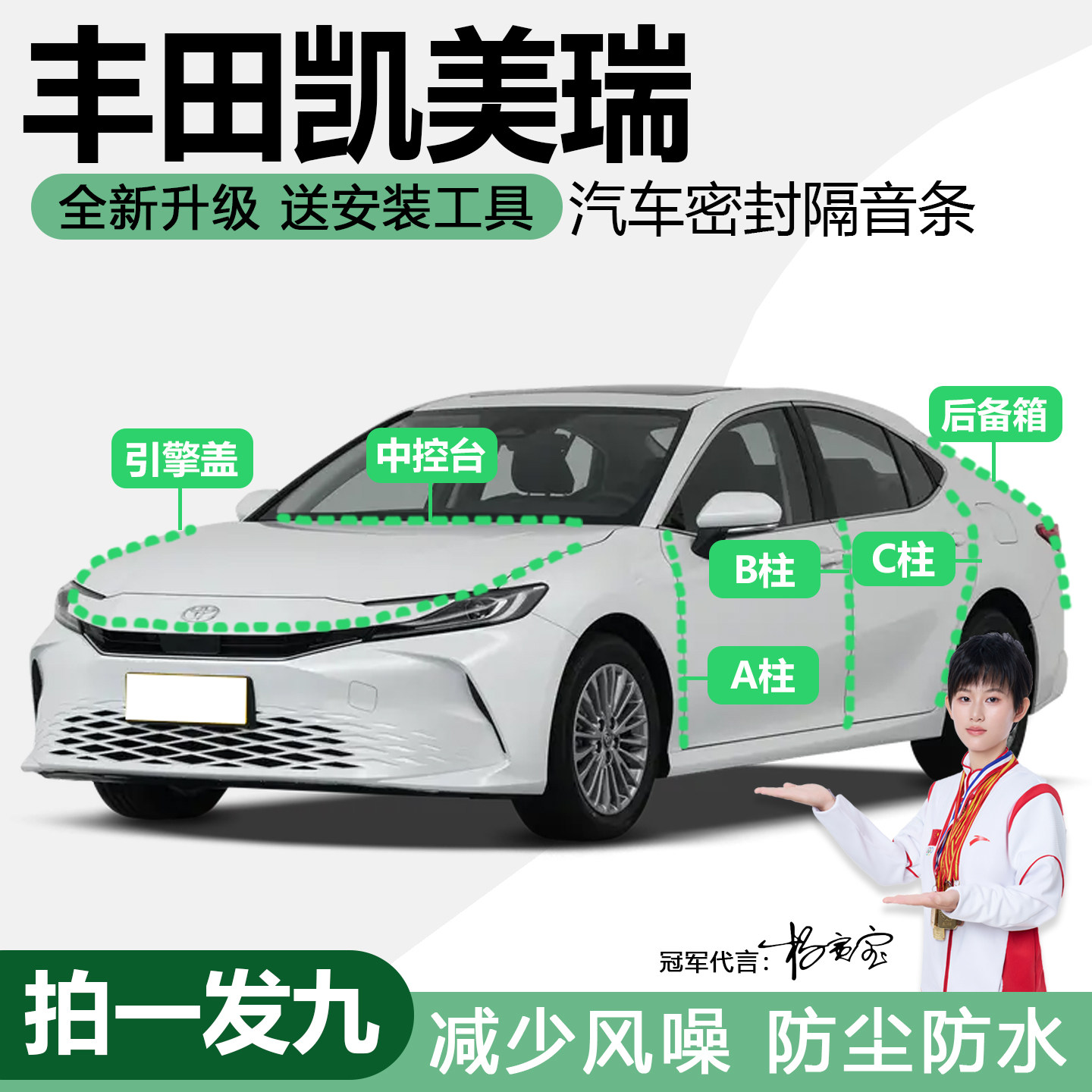丰田凯美瑞车门专用隔音防尘胶条