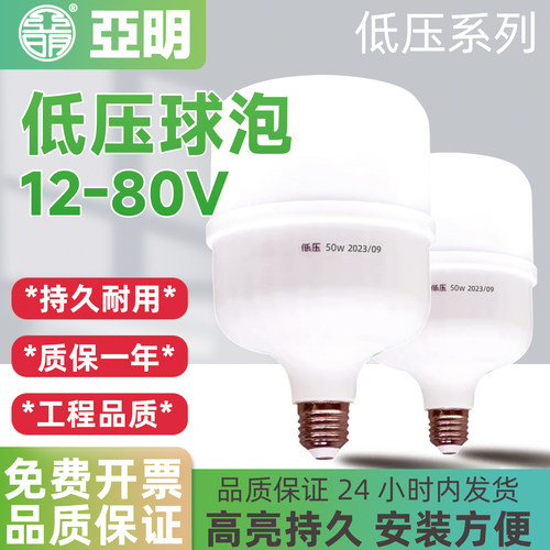 亚明led低压灯泡12V电瓶灯夜市灯