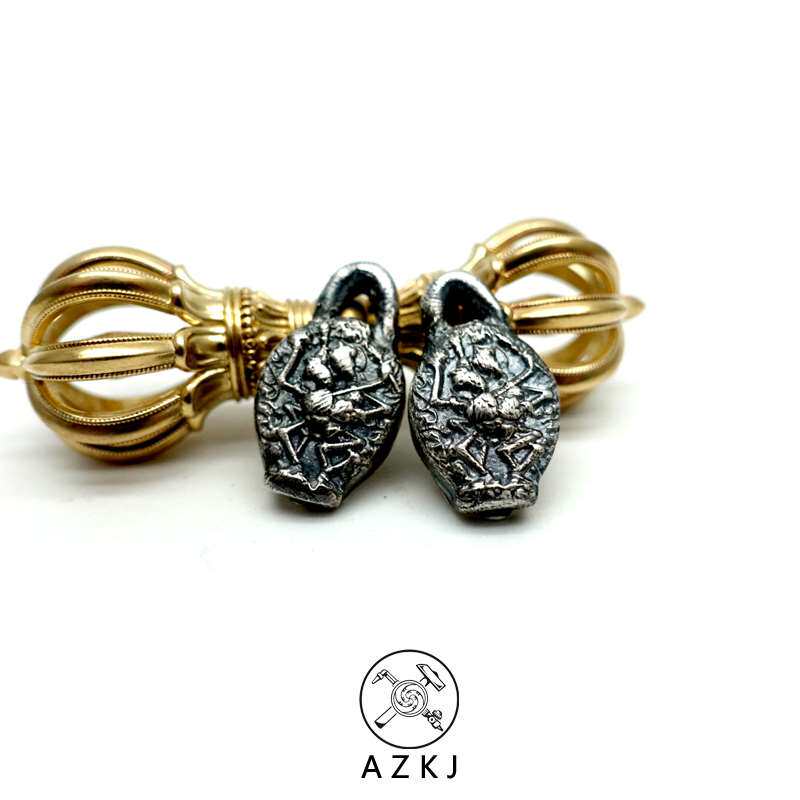 与非门 925银 复刻老双身尸陀林主擦擦像小吊坠佛珠手串卡子侧挂