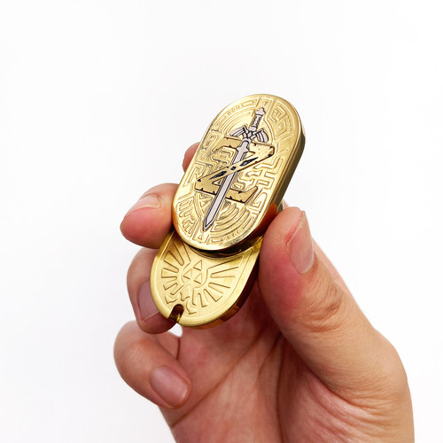 强归位嘀嗒！镀金塞尔达律动推牌叮叮edc解压玩具指尖潮玩黑科技