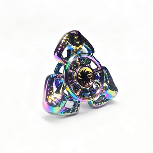 降魔金刚三页指尖陀螺 赤马edc解压玩具潮流潮玩手把件跨境出口