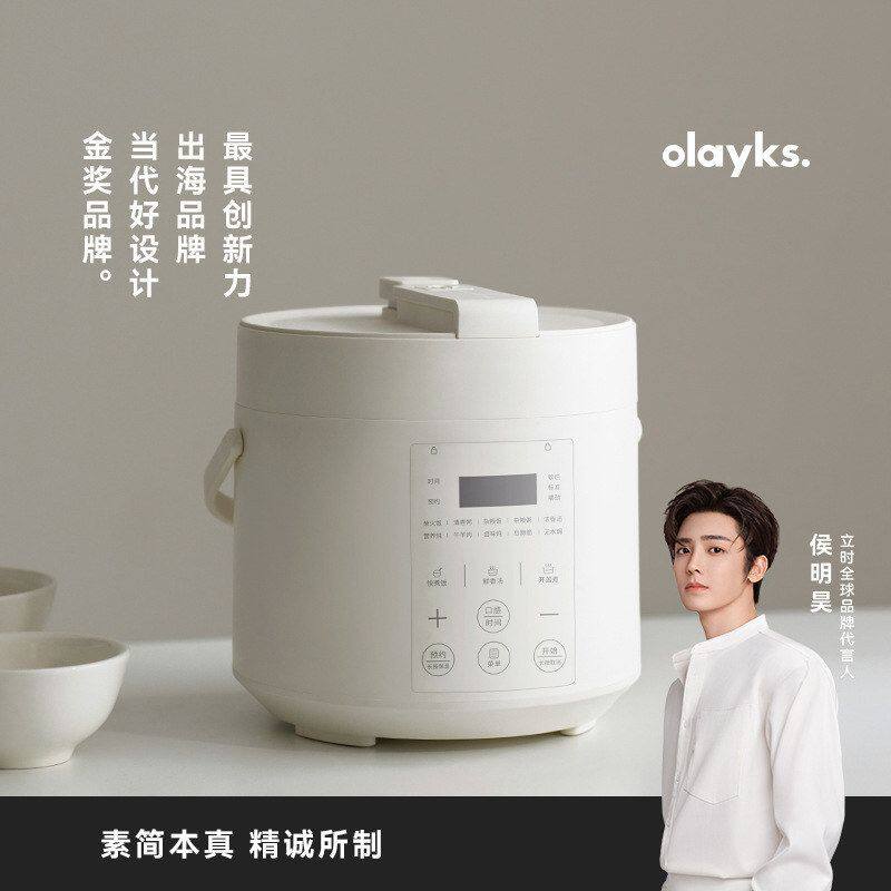 olayks立时畅销日韩设计电压力锅家用小型迷你智能2L高压锅饭锅煲