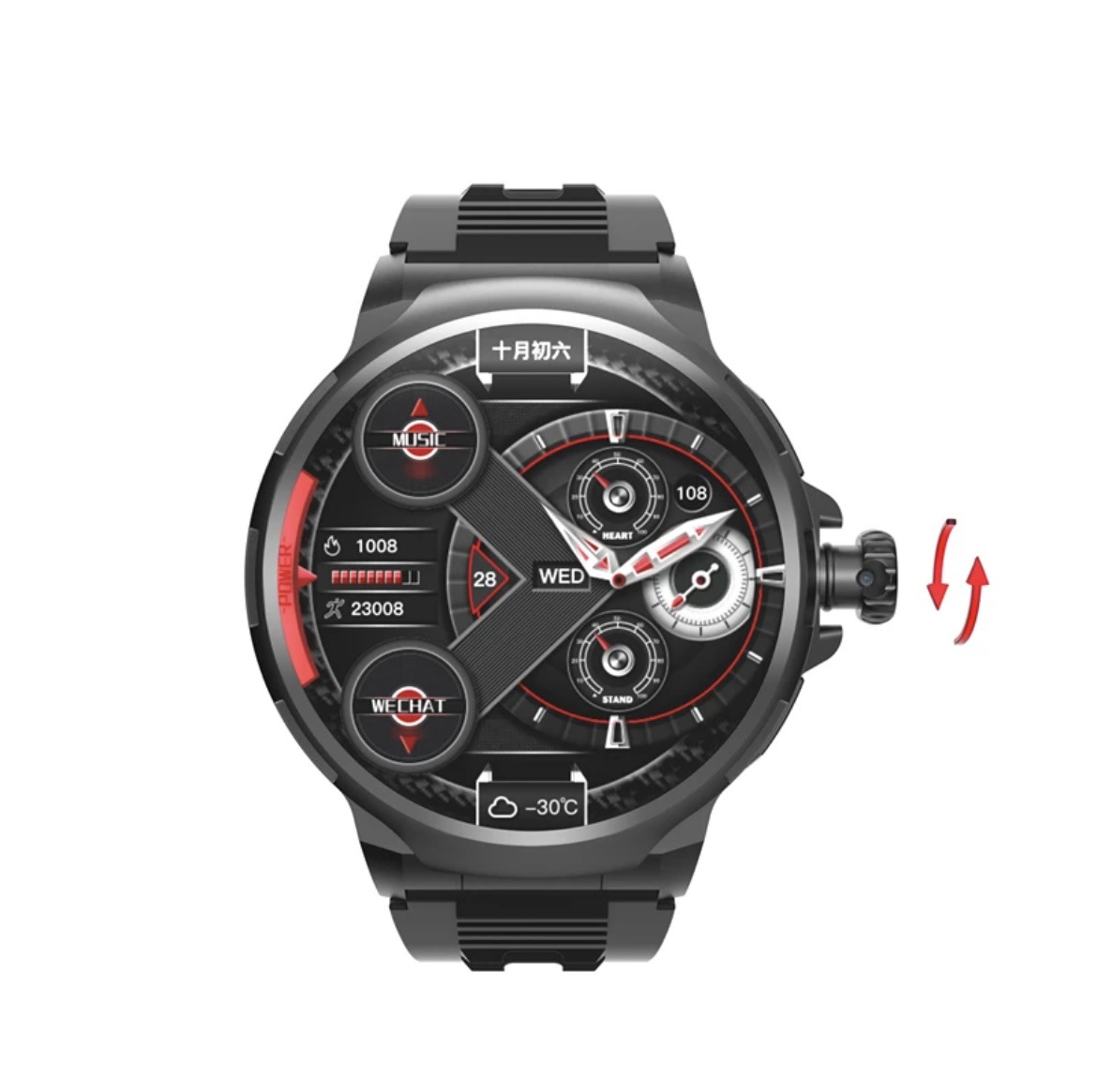 新款球面屏智能手表可插卡