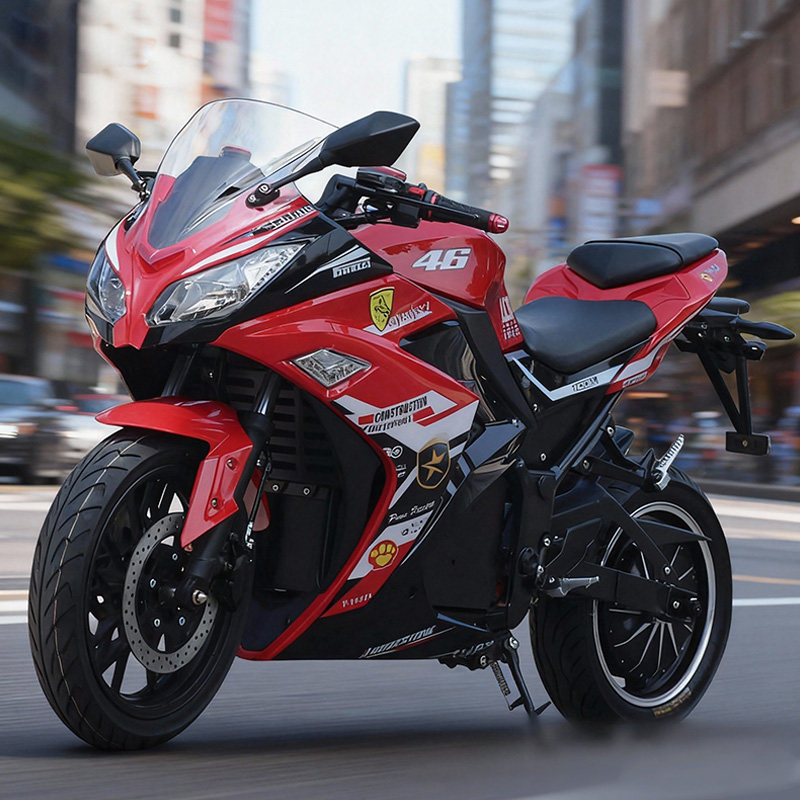 【可上牌】新款酷炫电动摩托车跑车小忍者R3两轮高速电摩5000W72V