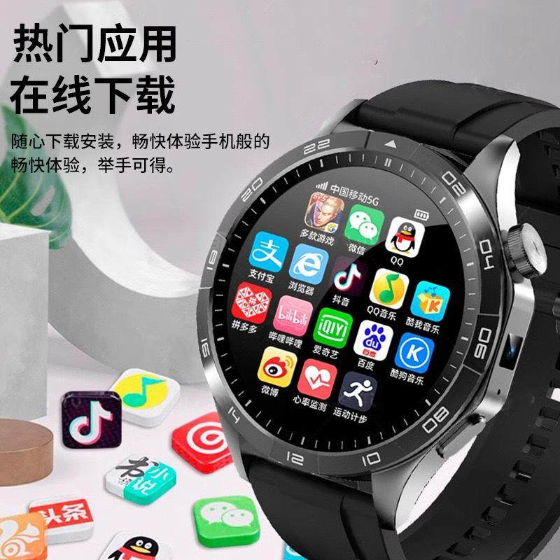 【通5G智能电话手表】双摄拍照/录音/可插卡/下载app/NFC