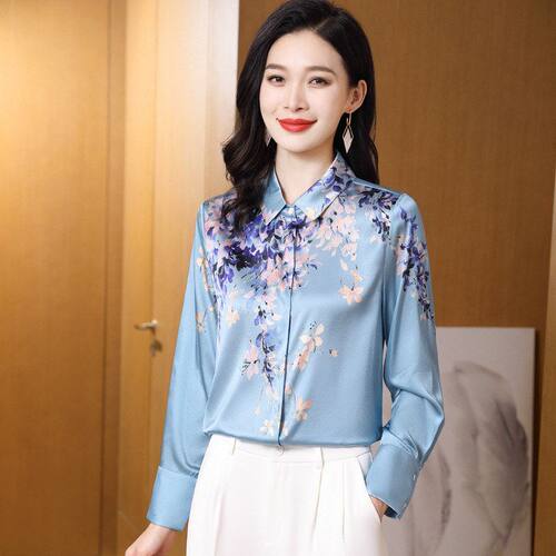 women’s plus size大码高端定制真丝上衣碎花长裙搭配薄搭配保价