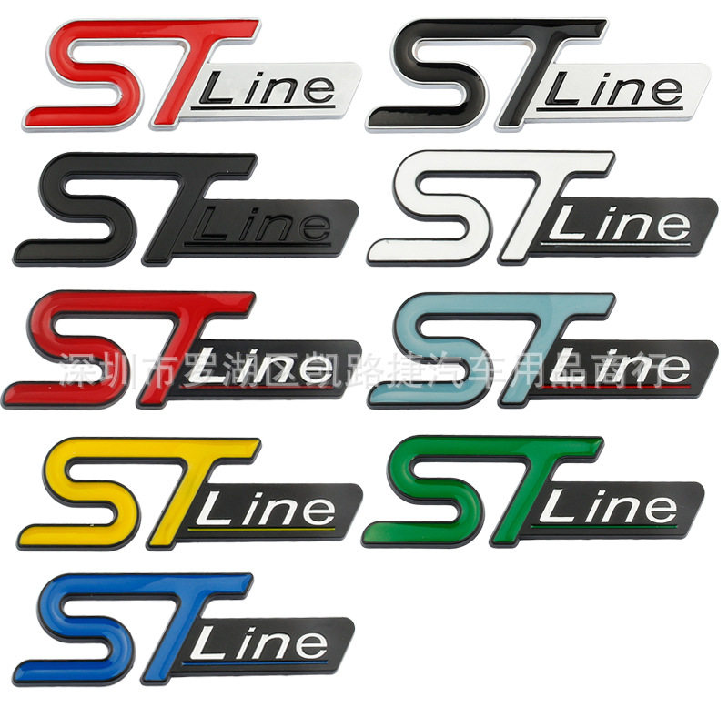 适用于新款福特福克斯锐际 锐界 ST改装车贴 stline中网标 后尾标