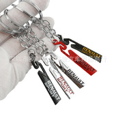 适用于汽车RS钥匙扣车标改装 金属钥匙链 SPORT钥匙扣 RENAULT