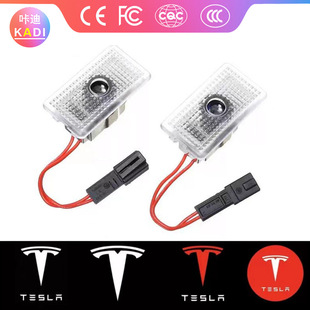 适用特斯拉迎宾灯model3 modelX modelS 改装饰车门投影氛围LED灯