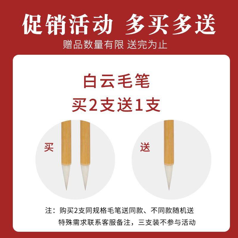 梅林笔庄大白云毛笔兼毫狼毫中楷初学者高档专业级全套学生书法国