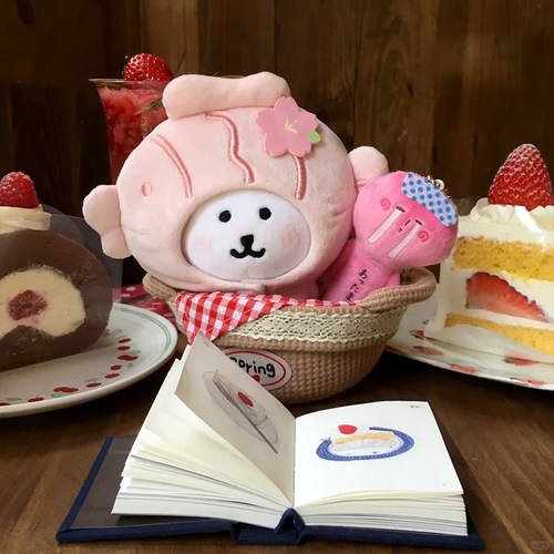 自嘲熊10cm娃衣樱花味鲷鱼烧头套