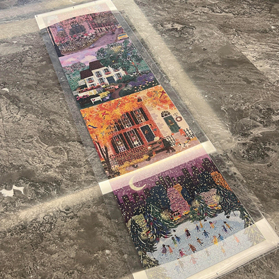 【新家的100个快递】galison四季拼图全套春夏秋冬相框客厅装饰画