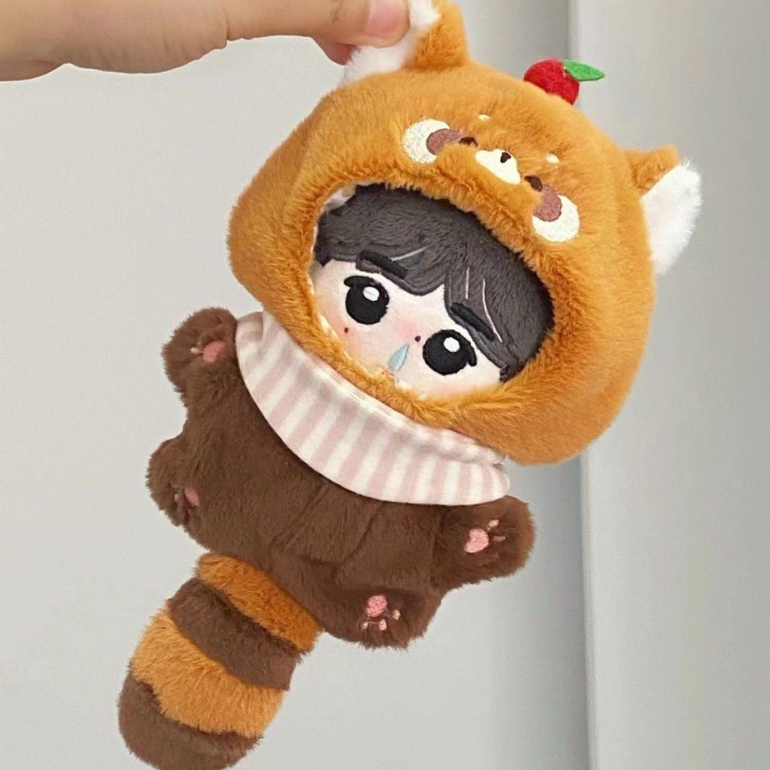 小熊莓果自嘲熊10cm娃衣帽子围兜