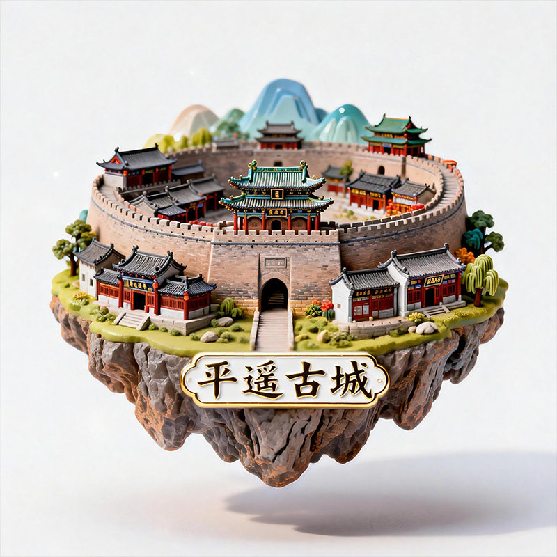 山西平遥古城金属冰箱贴文创礼物