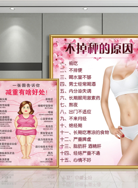 美容院装饰画减肥塑形宣传挂画kt板瘦身海报健身房美体广告图墙贴
