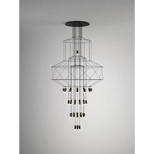 中山工厂直销西班牙Vibia wireflow 复式楼吊灯简约别墅设计师lof