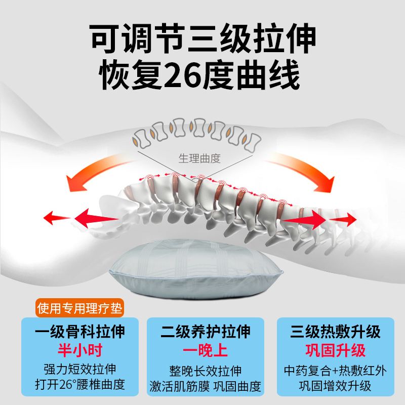 睡觉专用护腰垫腰枕床上加热腰椎盘突出平躺睡眠腰部支撑托靠神器 居家布艺 腰靠垫 原图主图