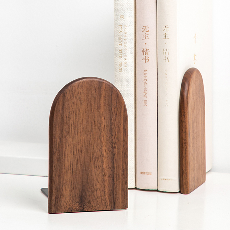 北欧实木书立桌面收纳创意