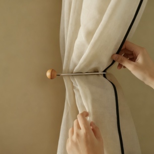 窗帘固定墙勾免打孔窗帘收拢神器侧边挂钩纱帘整理发圈发箍收纳架