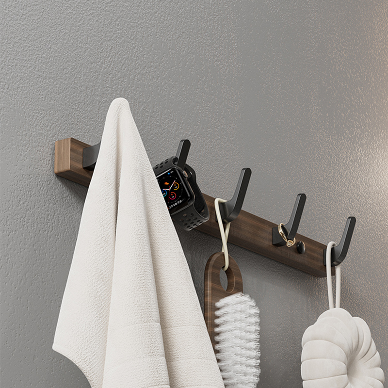 北欧高档实木挂钩免打孔